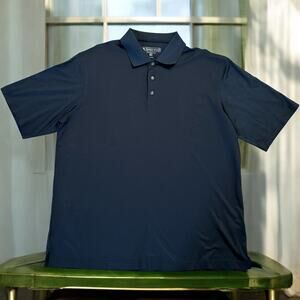 Pebble Beach Performance Men’s Short Sleeves Black Golf Polo Shirt Size XL